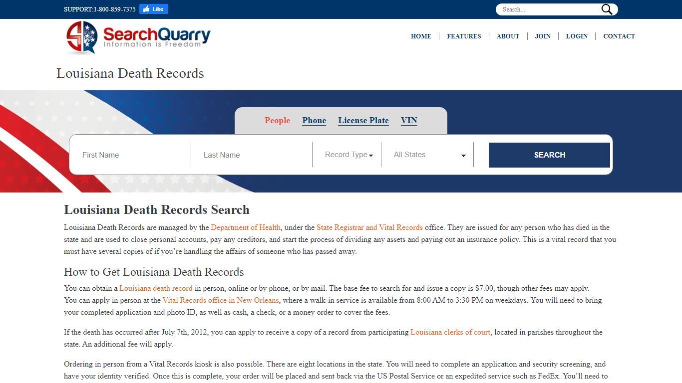 Free Louisiana Death Records | Enter a Name to View Death ...